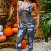 Savage Denim Butt Scrunch Bodysuit