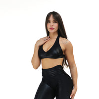 Shiny Liquid Backless Top (Light Supplex)