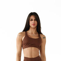 Mocha Web Spire Top