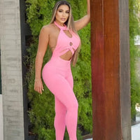 Pink Ripped Butt Scrunchy Bodysuit (Light Supplex)