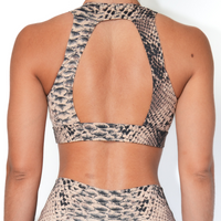 Second Skin Snake Print Top | Sculpting Activewear Sports Bra