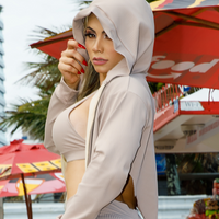 Nude Ribbed Hoodie (Light Supplex)