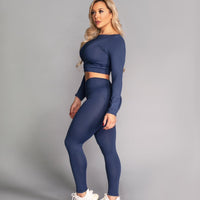 Deep Blue Bum Bum Pocket Leggings (Light Supplex)