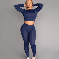 Deep Blue Bum Bum Pocket Leggings (Light Supplex)