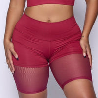 Red Tech Mesh Shorts