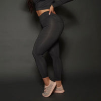 Heather Grey Bum Bum Pocket Leggings (Thick Supplex)