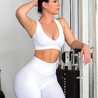 White Top Love Leggings (Scrunchy Supplex)