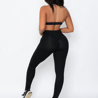 Black Big Font Leggings (Thick Supplex)