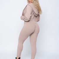 Nude Ribbed Hoodie (Light Supplex)