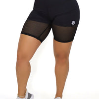 Black Tech Mesh Shorts