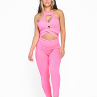 old Pink Ripped Butt Scrunchy Bodysuit (Light Supplex)