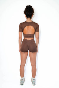 Giu Brown Bum Bum Shorts (Light Supplex)