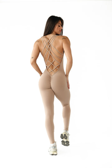 Frosted Toffee Strappy Bodysuit