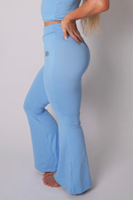 Sky Blue Brazilian Bell Bottom Leggings | Sculpting Flare Pants