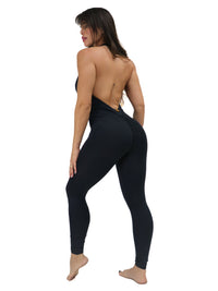 Black Boo Thang Butt Scrunchy Bodysuit (Light Supplex)