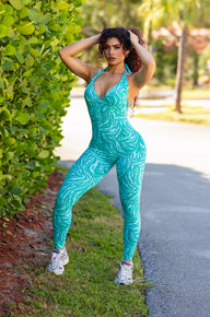 Electric Zebra Butt Scrunch Bodysuit