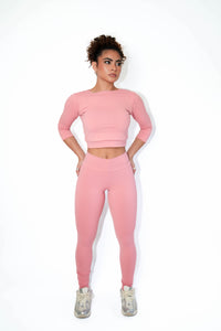 Pink Guava Cropped Top (Thick Supplex)