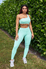 Aqua Checker Bodysuit