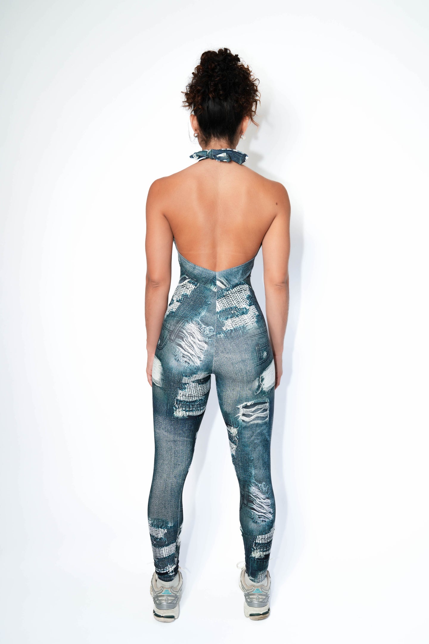 Savage Denim Butt Scrunch Bodysuit