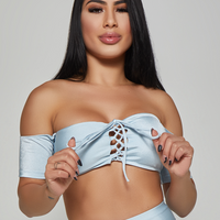 Icy Blue String Top