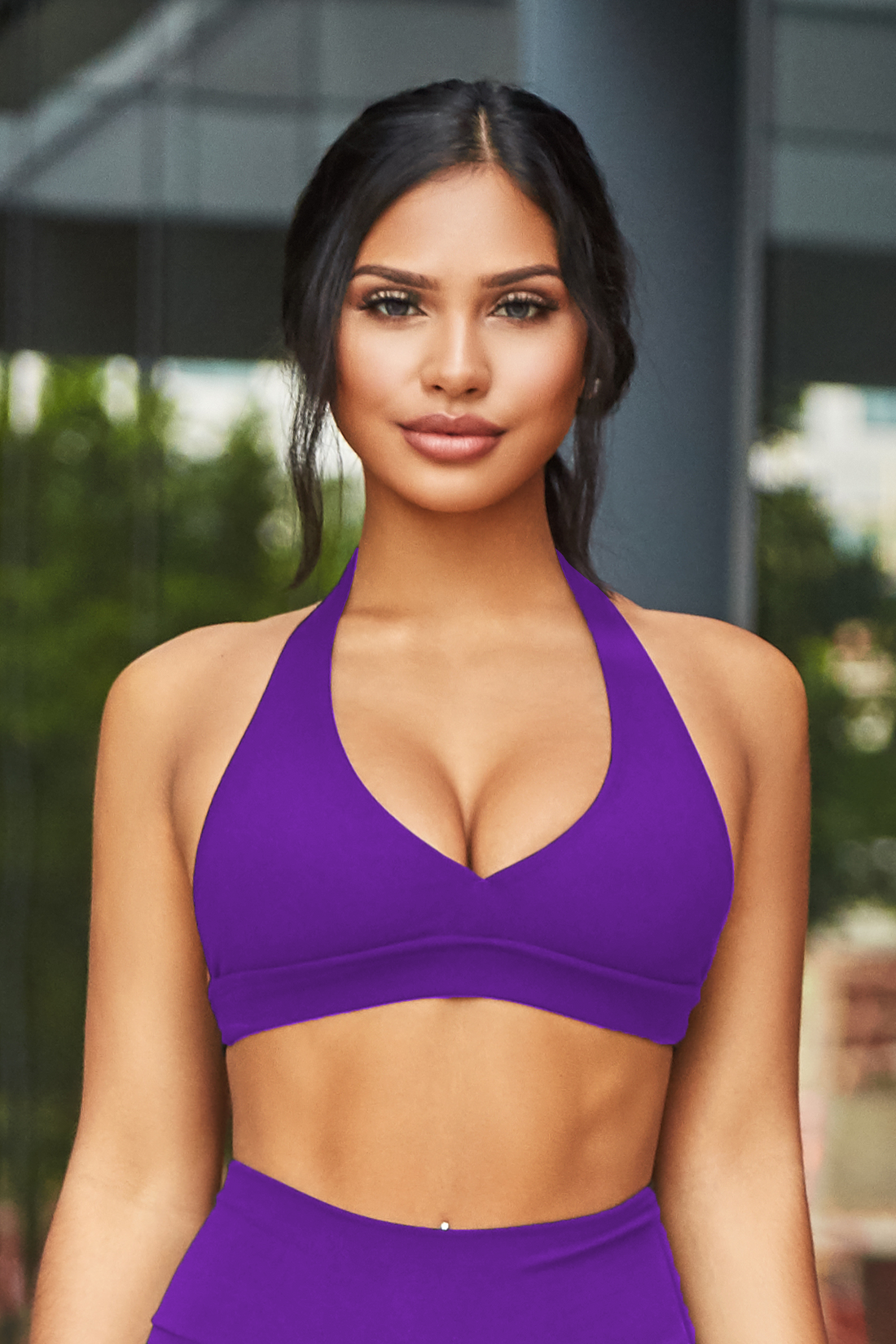 Royal Purple Backless Top