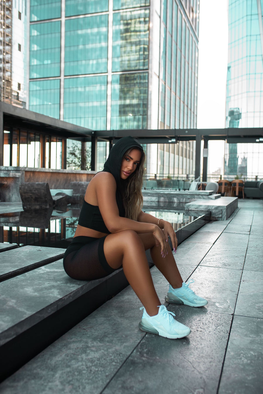 NYC Mesh Hoodie Top