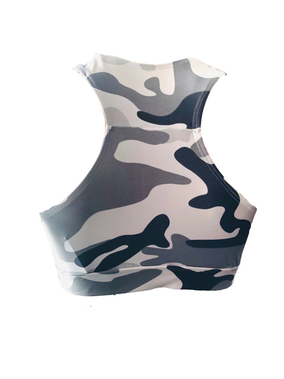 White Camouflage  Fitness Top