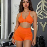Orange Talita Butt Scrunchy Shorts