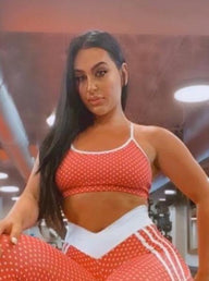 Cherry Red Polka Dot Top (Light Supplex)