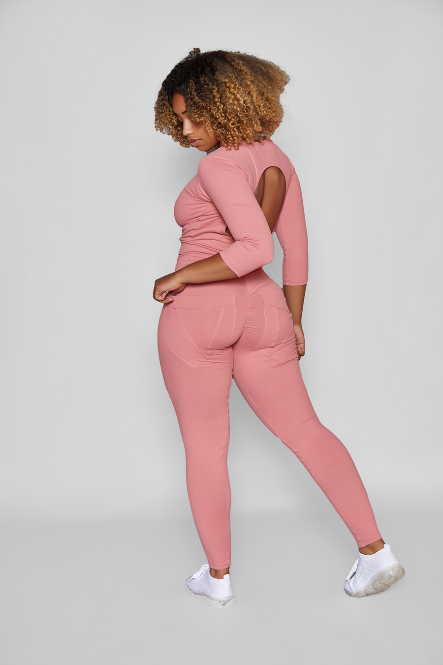 Pink Guava Bum Bum Pocket Leggings (Thick Supplex)