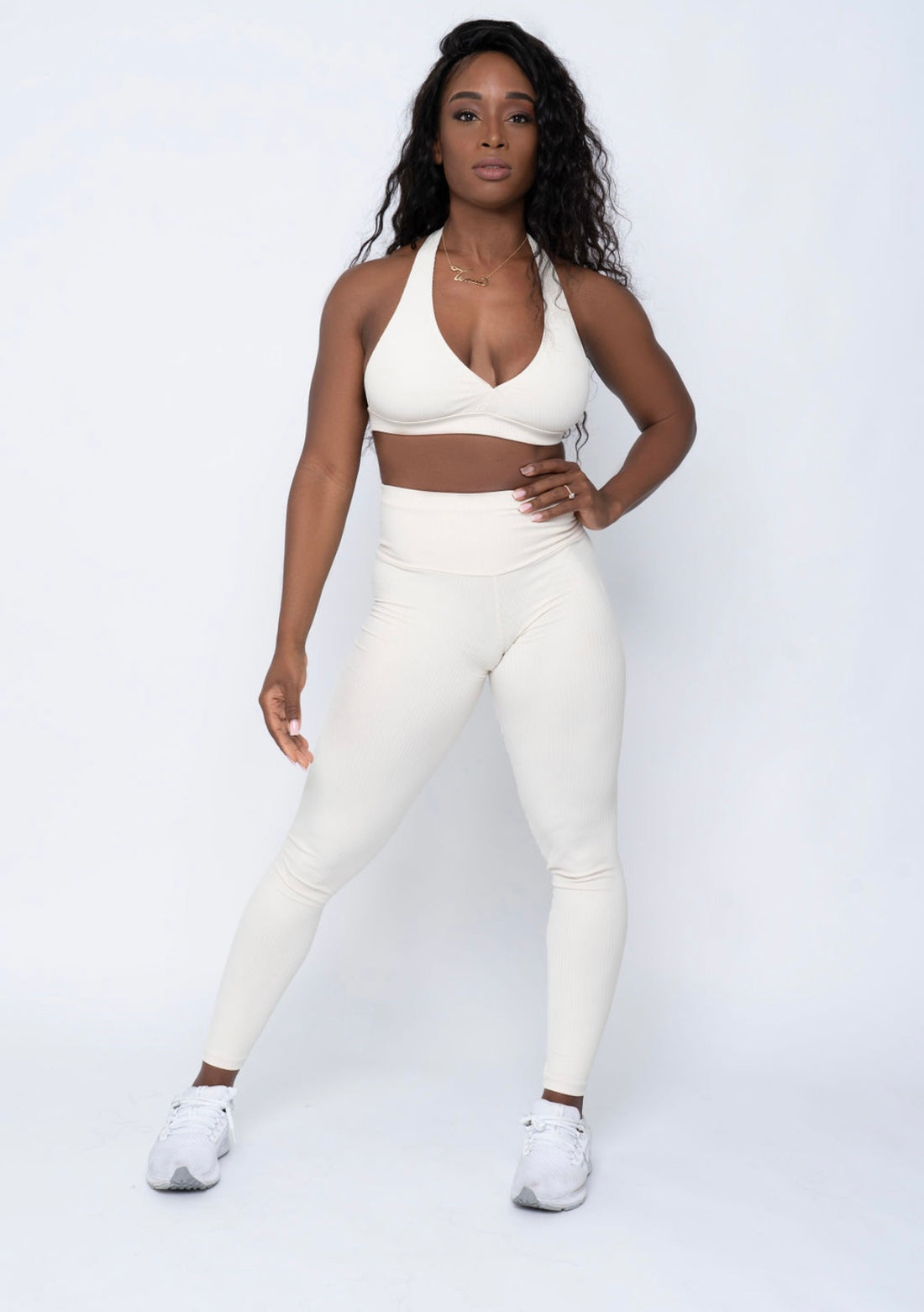 Cream Ribbed Style Leggings (Light Supplex) – The Blue Body Brazil