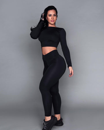 Black Bum Bum Pocket Leggings (Light Supplex)