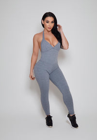 Grey Bum Bum Pocket Bodysuit (Light Supplex)