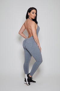 Grey Bum Bum Pocket Bodysuit (Light Supplex)
