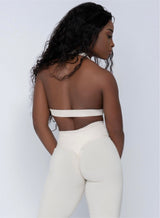 Cream Ribbed Style Top (Light Supplex)