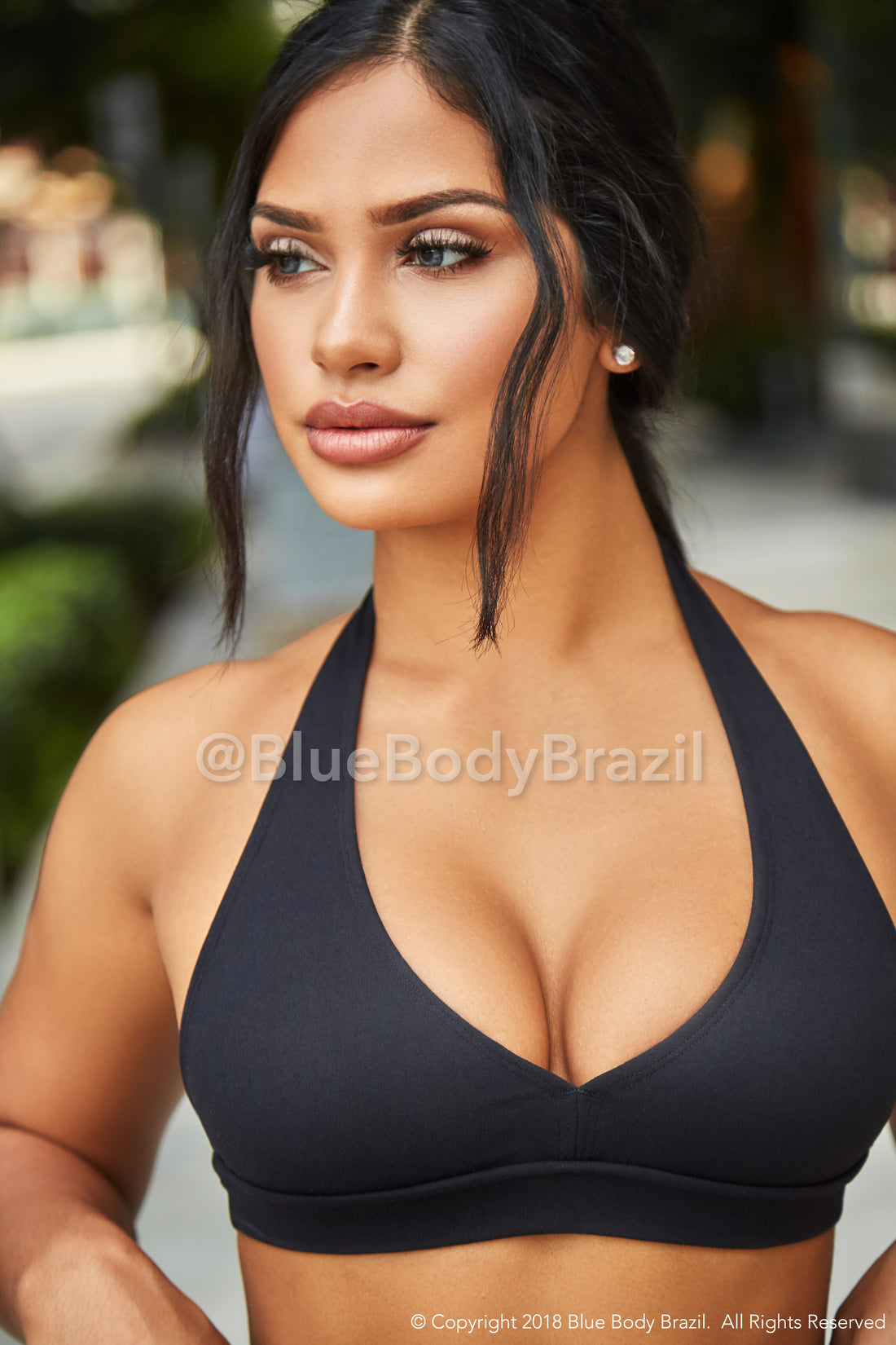 Black Backless Fitness Top (Thick Supplex) – The Blue Body Brazil