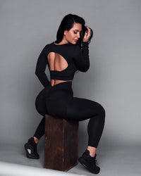 Black Bum Bum Pocket Leggings (Light Supplex)