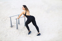 Black Fish Scale Bodysuit (Scrunchy Supplex)