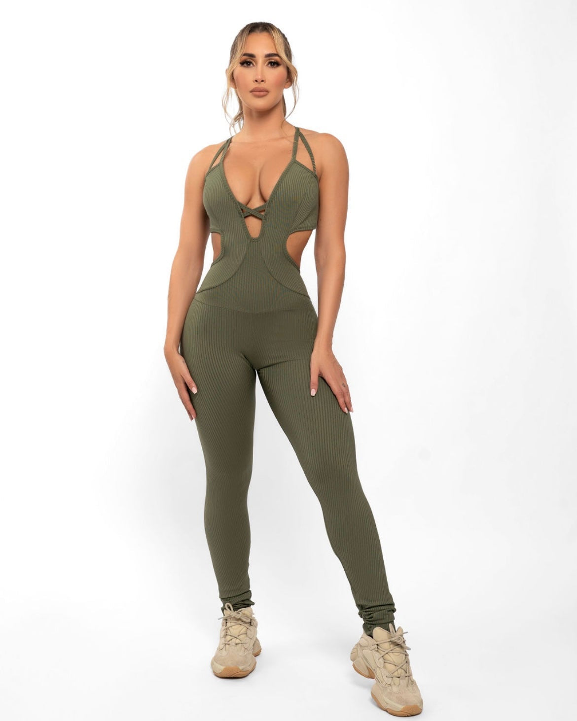 Forest Ribbed Bodysuit (Light Supplex)