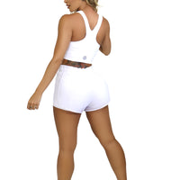 White Play Up Shorts