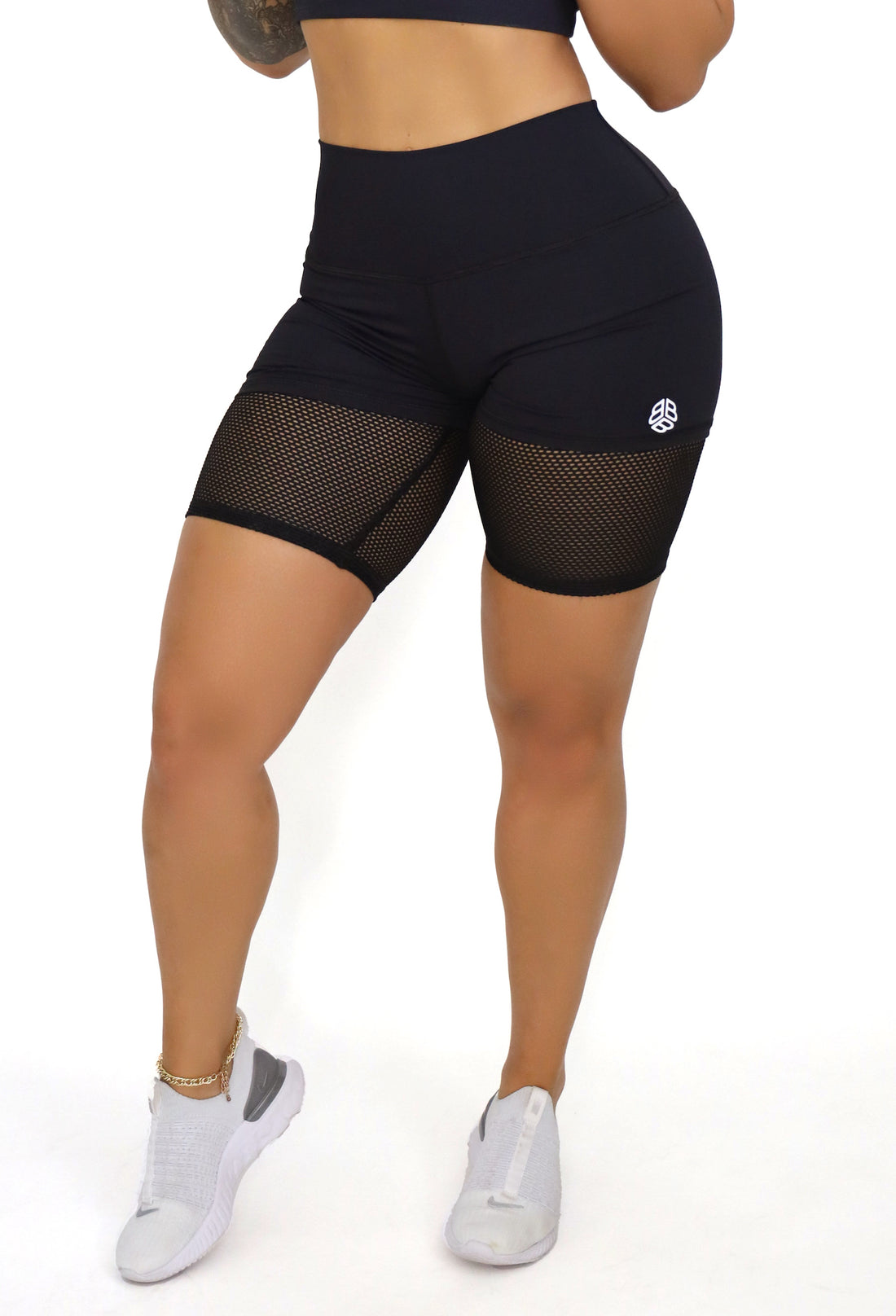 Black Tech Mesh Shorts